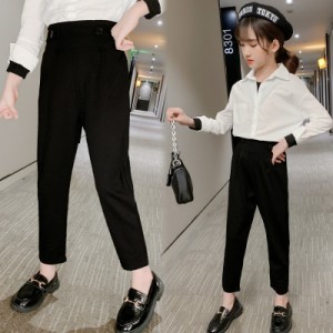 卒業式 スーツ パンツ 女の子 黒 パンツ ピアノ発表会 スーツパンツ 卒服 スーツ フォーマル スーツ 入学式 入園式 卒園式 発表会 白シャ