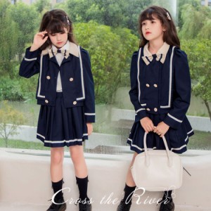 卒業式 スーツ 女の子 大きいサイズ 韓国 制服 ブラウス スカート 入学式 スーツセット 卒服 小学生 中学生 シャツ プリーツスカート カ