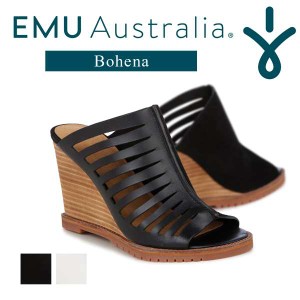 サンダル ウエッジソール レディース EMU 正規品 Bohena スタックヒール 厚底 革 レザー 女性用 おでかけ リゾート 普段使い ブランド