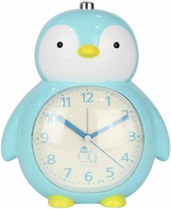 中国語 子供 目覚まし時計 漫画ペンギン時計 卓上置き時計 めざまし時計 アラームクロック ベッドサイド時計 動物アナログ時計 電池式時