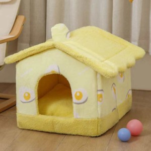 猫ハウス 冬 猫用ベッド 猫 ドーム型 ベッド 犬小屋 可愛い 柔らか 水洗え 滑り止め 暖かい 小型犬 キャット ペット小屋 室内用 クッショ