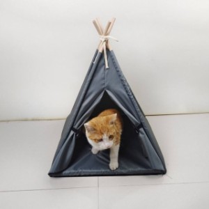 ペットテント 犬小屋 ペットベッド 寝床 ペットソファ 猫ベッド 夏用 屋外 子動物 深い 四角 屋根付き 安全 小型犬/猫用 猫 テント かわ