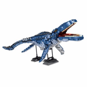 レゴ互換　ブロック　611005　恐竜シリーズ　モササウルス　ブルー　１８５９ピース レゴ互換品 lego レゴ互換 レゴブロック 互換品  ギ