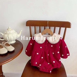 ロンパース 裏起毛 女の子 男の子 冬 ベビー服 新生児 カバーオール 防寒 長袖 前開き コート アウター 赤ちゃん 幼児 女児 男児 暖かい 