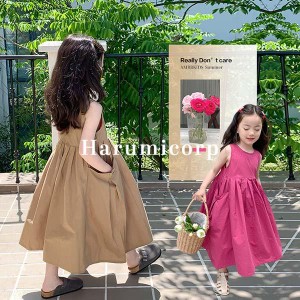 ワンピース キッズ 子供服 女の子 ベビー服 ロングワンピース 綿 韓国子ども服 ジュニア 夏服 おしゃれ かわいい 結婚式 七五三 入学 入