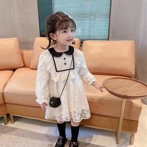 子供服 ワンピース 女の子 秋服 韓国子供服 長袖 レースワンピース キッズ チュニック 子ども服 子供ドレス ベビー服 可愛い おしゃれ お