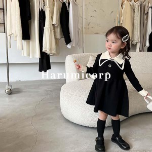 女の子 ワンピース キッズ 子供服 ニットワンピース 春 秋 冬 長袖ワンピース ニット セーター 韓国子供服 ベビー服 子ども服 ガールズ 