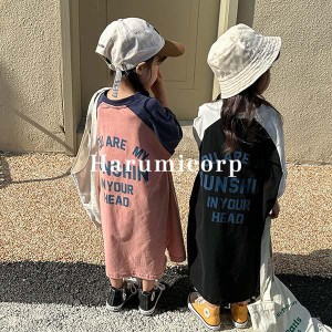 Tシャツ ワンピース キッズ 半袖 夏 子供服 ワンピース 女の子 おしゃれ 韓国子ども服 ジュニア ベビー服 ロングワンピース 入学 入園 か