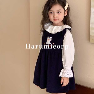 セットアップ キッズ 子供服 ワンピース 女の子 シャツ 長袖 ベビー服 春秋 トップス 赤ちゃん 女児 子供ドレス 結婚式 おしゃれ 可愛い 