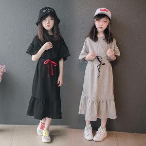 親子ペア 子供服 女の子 夏服 韓国子供服 セットアップ 上下セット 160センチ 半袖 tシャツ ロングスカート トップス ボトムス こども服 