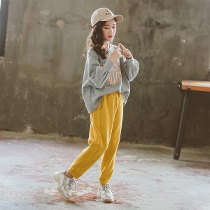 ジャージ キッズ 女子 上下 長袖 裏起毛 ジュニア 2点セット 子供服 セットアップ Tシャツ 長ズボン トレーナー スポーツウェア 運動着 