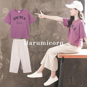 子供服 セットアップ キッズ 女の子 韓国子供服 夏 tシャツ 半袖 ロングパンツ 長ズボン 子供ジャージ ジャージ キッズ おしゃれ 可愛い 