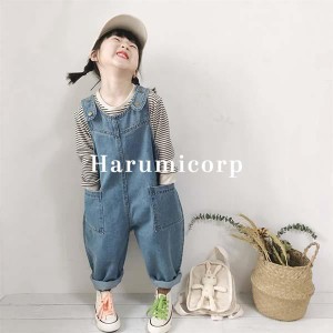 セットアップ キッズ 子供服 女の子 春 秋 トップス 長袖 tシャツ ロングパンツ デニムパンツ サロペット 長ズボン おしゃれ 可愛い 韓国