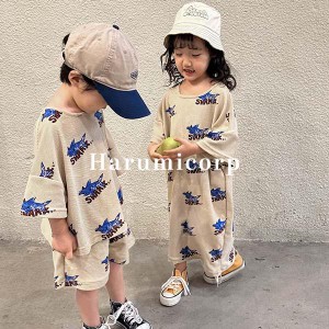 セットアップ キッズ ワンピース 女の子 子供服 男の子 兄妹 150cm 80cm ベビー服 tシャツ 半袖 ショートパンツ おしゃれ 可愛い 春夏 ジ