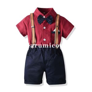 男の子 スーツ ベビー キッズ フォーマルスーツ 上下セット 子供服 シャツ 半袖 ショートパンツ ベビー服 セットアップ 赤ちゃん 初節句 