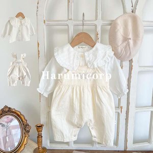 セットアップ キッズ ベビー服 女の子 シャツ 長袖 綿 ロングパンツ 子供服 トップス ロンパース 長ズボン サロペット 新生児 赤ちゃん 