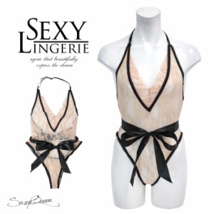 セクシー ランジェリー sexy lingerie テディ テディランジェリー クリスマス セクシー下着 レディース レーステディ ベージュ リボン セ