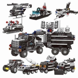 レゴ交換品 レゴ交換品ブロック LEGO交換品 レゴ交換品SWAT車 戦闘機 船 ヘリコプター ミサイル車など８in1 25種組立 交換品クリスマス 