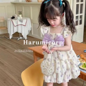 ワンピース キッズ 夏服 子供服 女の子 ベビー服 花柄ワンピース 子ども服 ジュニア おしゃれ かわいい 結婚式 七五三 入学 入園 保育園 