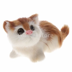 子猫いぐるみ 子猫おもちゃ おもしろい 子猫モデル ぬいぐるみ 現実的 ホーム 車の飾り 贈り物 全3パタン - 11 * 5.5センチメートル