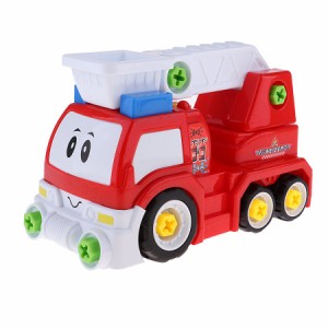 3 4 5歳の男の子の女の子のためのおもちゃの車のトラックを分解し.DIYのおもちゃの消防車
