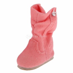 1/6 人形 きれい PUレザー製 靴 ブーツ シューズ  12 インチドール適用  - ピンク