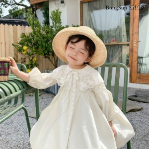 子供服 ワンピース 春夏 女の子 キッズワンピース 膝丈ワンピース フリル チュニック 子供ドレス ジュニア おしゃれ 可愛い 韓国風 カジ