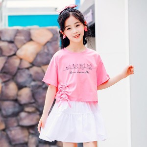 子供服 女の子 夏服 セットアップ 上下セット 半袖 tシャツ スカート 韓国子供服 キッズ ジュニア ベビー服 おしゃれ 可愛い カジュアル 