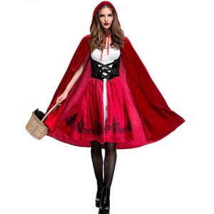 ハロウィン 赤ずきん コスプレ 衣装 仮装 赤ずきん クロース レディース マント ワンピース コスチューム 魔女 Halloween衣装 cosplay