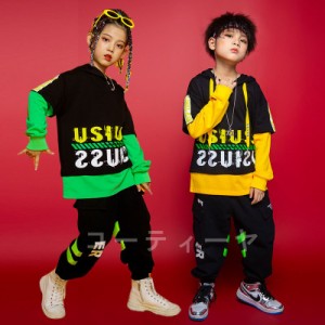 ダンス衣装 キッズ ダンス衣装 セットアップ 上下セット ヒップホップ ストリート チアダンス 子供 ティーンズ ジュニア 男の子 女の子 