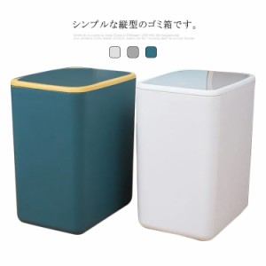 プッシュ式 ごみ箱 ゴミ箱 ダストボックス おしゃれ 密閉 箱ふた付き 分別ゴミ箱 四角 縦型 13L くずかご トラッシュ ボックス ゴミ袋が