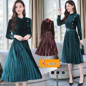 結婚式 ベロア 長袖 ワンピースの通販 Au Pay マーケット