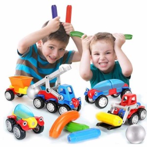 ビルディングブロック 組み立て 磁気 おもちゃカー DIYカー 車 飛行機セット 人気 子供 おもちゃ 知育玩具 収納ケース付き クリスマスプ