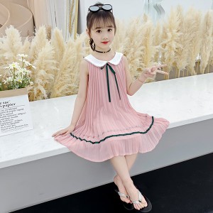 ワンピース キッズ 子供服 女の子 夏 キッズワンピース シフォンワンピース ノースリーブ 子供ドレス ジュニア お姫様 おしゃれ 可愛い 