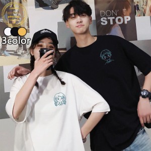 ペアTシャツ お揃い カップル レディース メンズ  韓国風 半袖 ペアルック Tシャツ oversize カジュアル シンプル 春夏 新作 おしゃれ