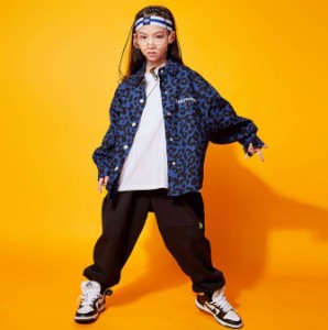 キッズダンス衣装 ヒップホップ ヒョウ柄 子供服 HIPHOP トップス ダンスシャツ 長袖 豹柄 男の子 女の子 ジャズダンス ステージ衣装 発