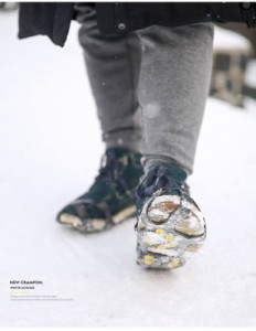 靴底取り付け型 アイゼン 滑り止め スノースパイク 靴底用滑り止め 10本爪 雪道用 雪 氷 凍結 転倒防止 滑らない スニーカー ブーツ 簡単