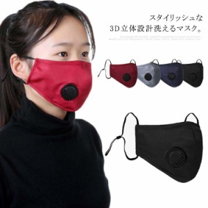 送料無料2枚セット　5層構造 マスク 排気弁付き 大人マスク 男女兼用 マスク 立体 個包装 活性炭 立体マスク PM2.5 マスク 布マスク レデ