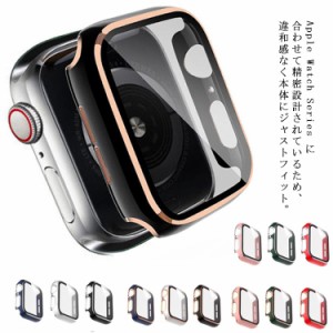 Apple Watch SE ケース Apple Watch Series 6 カバー アップル ウォッチ フルカバー ケース+フィルム 一体型 おしゃれ 耐衝撃 高級感 ゴ