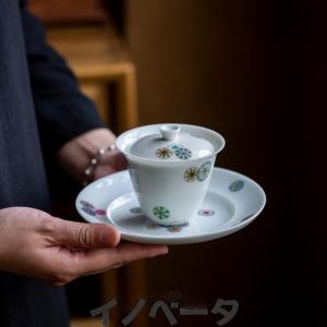 中国茶器 梅花三才蓋碗 茶器 茶道具 煎茶器 新品未使用 煎茶器の通販