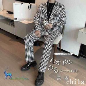 千鳥柄 韓国 ファッション メンズ デザインスーツ 上下セット結婚式 千鳥柄 韓国 ファッション メンズ デザインスーツ 上下セット結婚式