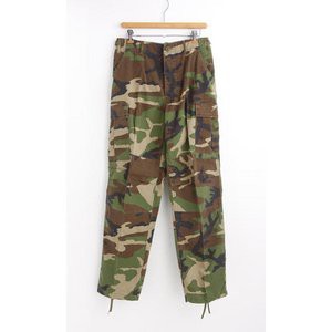 送料無料 アメリカ軍 BDU カーゴパンツ ／迷彩服パンツ 【 Mサイズ 】 リップストップ YN521007 ウットランド 【 レプリカ