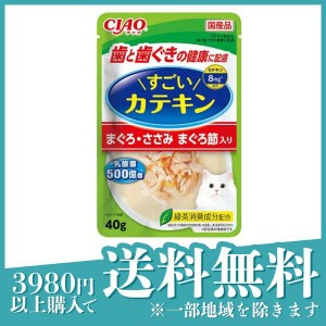  3個セットいなば CIAO(チャオ) すごいカテキン パウチ まぐろ・ささみ まぐろ節入り 40g