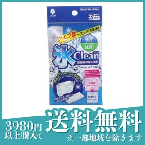 氷Clean(氷クリーン) 自動製氷機洗浄剤+除菌 クエン酸 3回分(定形外郵便での配送)