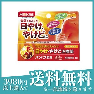 第２類医薬品 3個セットパンパス軟膏 15g 傷薬 塗り薬 日焼け やけど 火傷 治療薬 炎症 皮膚疾患 市販 非ステロイド