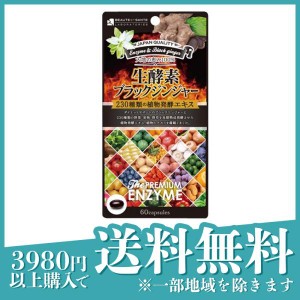 酵素 ダイエット サポート 生酵素×ブラックジンジャー カプセル 60粒(定形外郵便での配送)