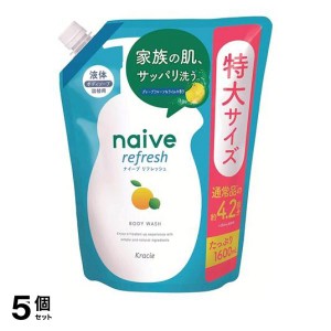  5個セットnaive(ナイーブ) リフレッシュボディソープ(海泥配合) 1600mL (詰め替え用(特大サイズ))