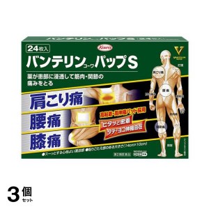 第２類医薬品 3個セット バンテリンコーワ パップS 24枚 冷湿布薬 貼り薬 痛み止め薬 腰痛 肩こり 膝 関節痛 市販