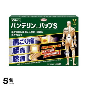 第２類医薬品 5個セットバンテリンコーワ パップS 24枚 冷湿布薬 貼り薬 痛み止め薬 腰痛 肩こり 膝 関節痛 市販