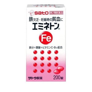 第２類医薬品エミネトン 200錠 増血薬 貧血 鉄分補給 栄養補給 妊婦 妊娠時 佐藤製薬